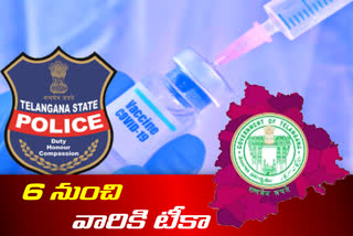 covid vaccine to telangana police, revenue and municipal employees starts from February 6th