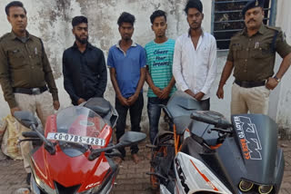 Police arrested 4  thieves IN DURG DISTRICT