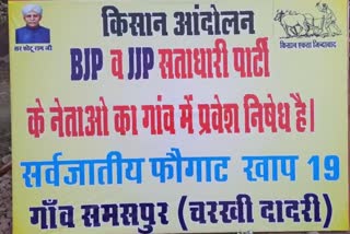 charkhi dadri BJP-JJP leaders entry ban