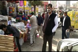 encroachment removed from the main market of ballabhgarh