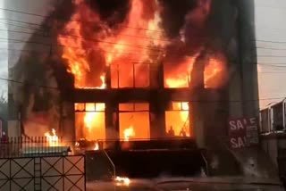 Panipat Fire in clothes showroom