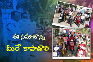 woman bike rally in peddapalli district on the ocassion of 32nd National Road Safety Month