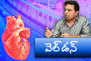 telangana minister ktr applauded Hyderabad metro for transport heart in time