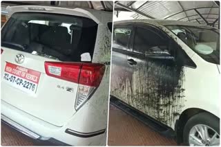 Black engine oil was poured in the judge's vehicle at Ernakulam in Kerala