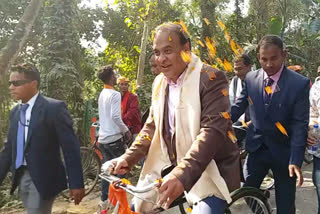 minister-himanta-biswa-sarma-today-visit-nagaon-he-has-part-a-cycle-rally