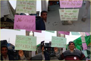 farmers spreading their message through posters at tikri border