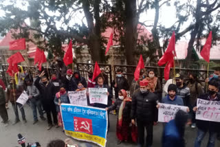 citu protest on Union General Budget