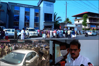 Protest in Mazhuvannur: LDF and UDF leaders block Twenty20 leader Sabu Jacob  Protest in Mazhuvannur  LDF and UDF leaders block Twenty20 leader Sabu Jacob  LDF and UDF leaders  Twenty20  Sabu Jacob  മഴുവന്നൂരിൽ പ്രതിഷേധം: ട്വന്‍റി ട്വന്‍റി നേതാവ് സാബു ജേക്കബ്ബിനെ എല്‍ഡിഎഫ് യുഡിഎഫ് നേതാക്കള്‍ തടഞ്ഞു  മഴുവന്നൂരിൽ പ്രതിഷേധം  ട്വന്‍റി ട്വന്‍റി നേതാവ് സാബു ജേക്കബ്ബിനെ എല്‍ഡിഎഫ് യുഡിഎഫ് നേതാക്കള്‍ തടഞ്ഞു  ട്വന്‍റി ട്വന്‍റി നേതാവ് സാബു ജേക്കബ്  എല്‍ഡിഎഫ് യുഡിഎഫ് നേതാക്കള്‍