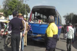 bus hit vehicles in jaipur,  bus accident in jaipur
