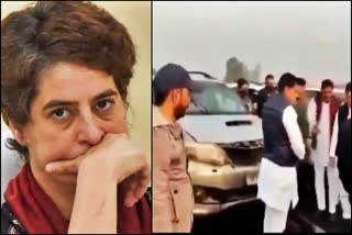 Congress leader Priyanka Gandhi's convoy met with accident