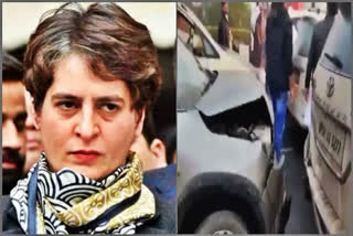 Several vehicles collided with Priyanka Gandhi's convoy heading to Uttar Pradesh