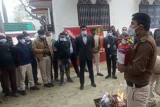 Fire service did mock drill in Motihari