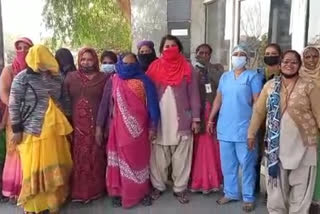 contract workers protest, राजस्थान की ताजा हिंदी खबरें