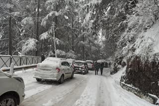 Traffic jam in Shimla