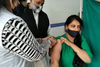 jayprakash inspection at Balak Ram Hospital for corona vaccination