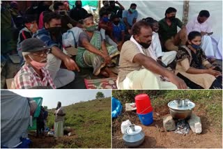 wyanad puthumala family protest for house  വയനാട് പുത്തുമലയിൽ കുടിൽകെട്ടി സമരം  വയനാട്  വയനാട് വാർത്തകൾ  പുത്തുമല വാർത്തകൾ  പുത്തുമല സമരം