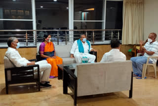 minister harish rao consolates  the narsapur municipal chairman today