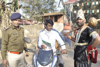 vehicle checking campaign regarding national road Safety month in dhanbad