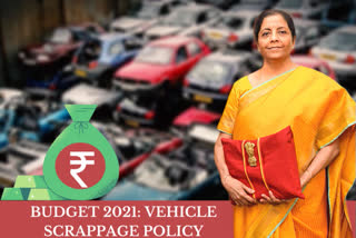 Voluntary vehicle scrappage policy  കേന്ദ്ര ബജറ്റ് 2021-22  കേന്ദ്ര ബജറ്റ്  പഴയ വാഹനങ്ങള്‍ സ്വമേധയാ ഉപേക്ഷിക്കൽ നയം  Voluntary vehicle scrappage policy  union budget  union budget Voluntary vehicle scrappage policy  etv bharat article