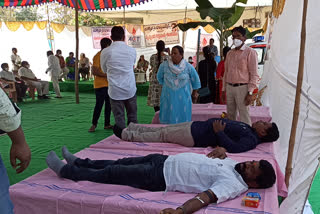 Mega blood donation camp in Bodhan