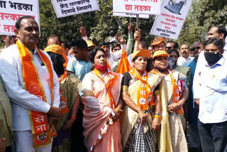 Shiv Sena's morcha against fuel and cylinder price hike