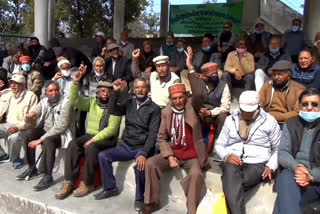 Pensioners protest in Pithoragarh