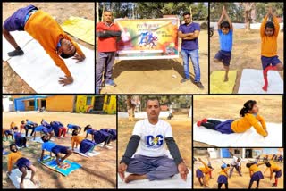 yoga-taught-to-children-at-pampapur-school-under-fit-india-program-in-surajpur