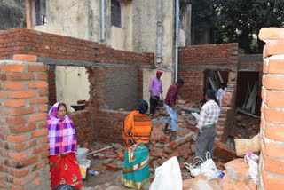 Building under construction in Sector 2 of BSL  demolished in bokaro
