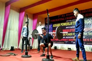 powerlifting championship competition start at rangapara sonitpur assam etv bharat news