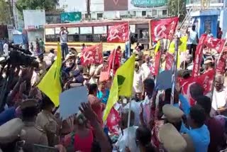 tambaram road picketing protest