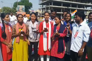 Pro farmer organization held protest in Kalburgi