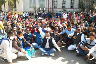 jaipur news, contract workers strike