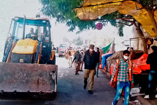 JDA Corporation's joint action,  Joint Encroachment Action of Jaipur JDA Corporation,  Jaipur encroachment free campaign,  Jaipur 22 Godown Culvert Encroachment Free,  Jaipur Development Authority Encroachment Action