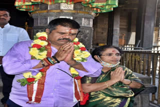 minister avanthi srinivas visited simhadri appanna temple