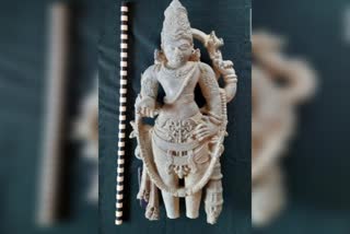 ancient sculpture of Lord Vishnu ststue was discovered