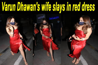 Newlywed Natasha Dalal makes heads turn in red outfit