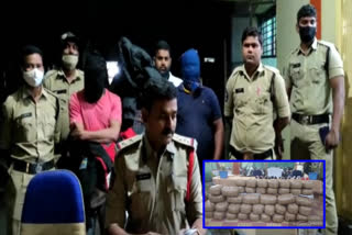 three orissa ganja smugglers arrested by police in vehicle checkings at vijayanagaram district