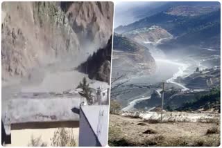 Glacier burst on joshimath badrinath road at Chamoli in Uttarakhand