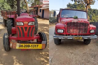 Three dumpers and two tractors seized in simdega