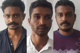 Three arrested with cannabis in Kolathur malappuram district  കൊളത്തൂരില്‍ കഞ്ചാവ് വേട്ട, മൂന്ന് പേര്‍ അറസ്റ്റില്‍  കൊളത്തൂരില്‍ കഞ്ചാവ് വേട്ട  കഞ്ചാവ് കടത്ത്  കഞ്ചാവ് കേസ് പ്രതികള്‍  Three arrested with cannabis  Kolathur malappuram district  Kolathur malappuram district news