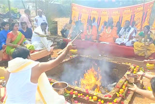 Maha Yajna with one hundred kilos of ghee in sangareddy