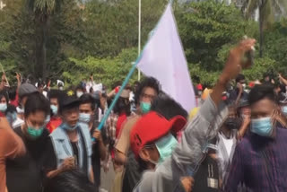 Thousands rally against military takeover in Myanmar