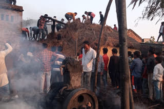 fire broke out in west champaran