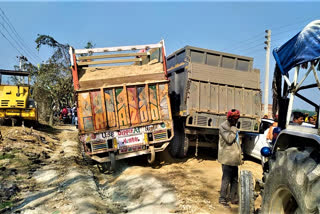 huge traffic jam in kaimur