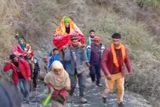 Villagers craving the road even after seven decades of independence in chamba