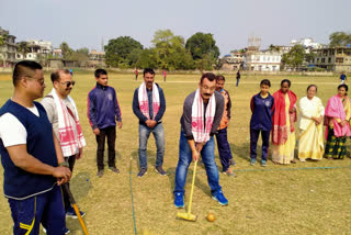 নগাঁৱত শুভাৰম্ভ হ'ল উডবল খেলৰ প্ৰদৰ্শনমূলক অনুষ্ঠান