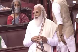 Prime Minister's address in Rajya Sabha, special points