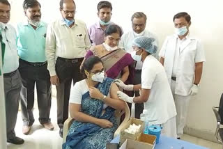 District Collector V V Jyotsna Drive to Second stage covid vaccination