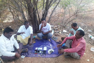 sot raids at bhuvanagiri and 5 cell phones,4 bikes seized