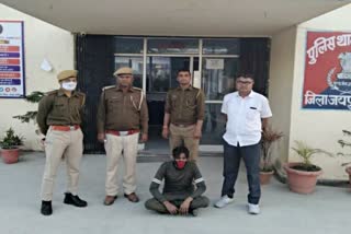 jaipur latest news  crime news  Thief arrested with pickup in Kalwar  पिकअप सहित पुलिस के हत्थे चढ़ा चोर  पिकअप सहित आरोपी गिरफ्तार  जयपुर न्यूज  क्राइम न्यूज